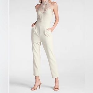 Express White/Cream Jumpsuit | Size Small